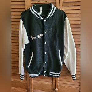 Black & White Varsity Jacket - Unbranded